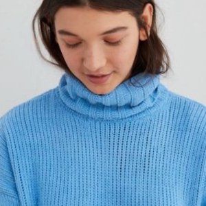 Aerie Chenille Oversized Turtleneck Sweater Size S